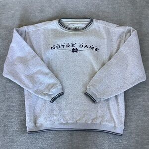 Gear For Sports Vintage 90’s Notre Dame Gray Crewneck Sweatshirt Sz. XL